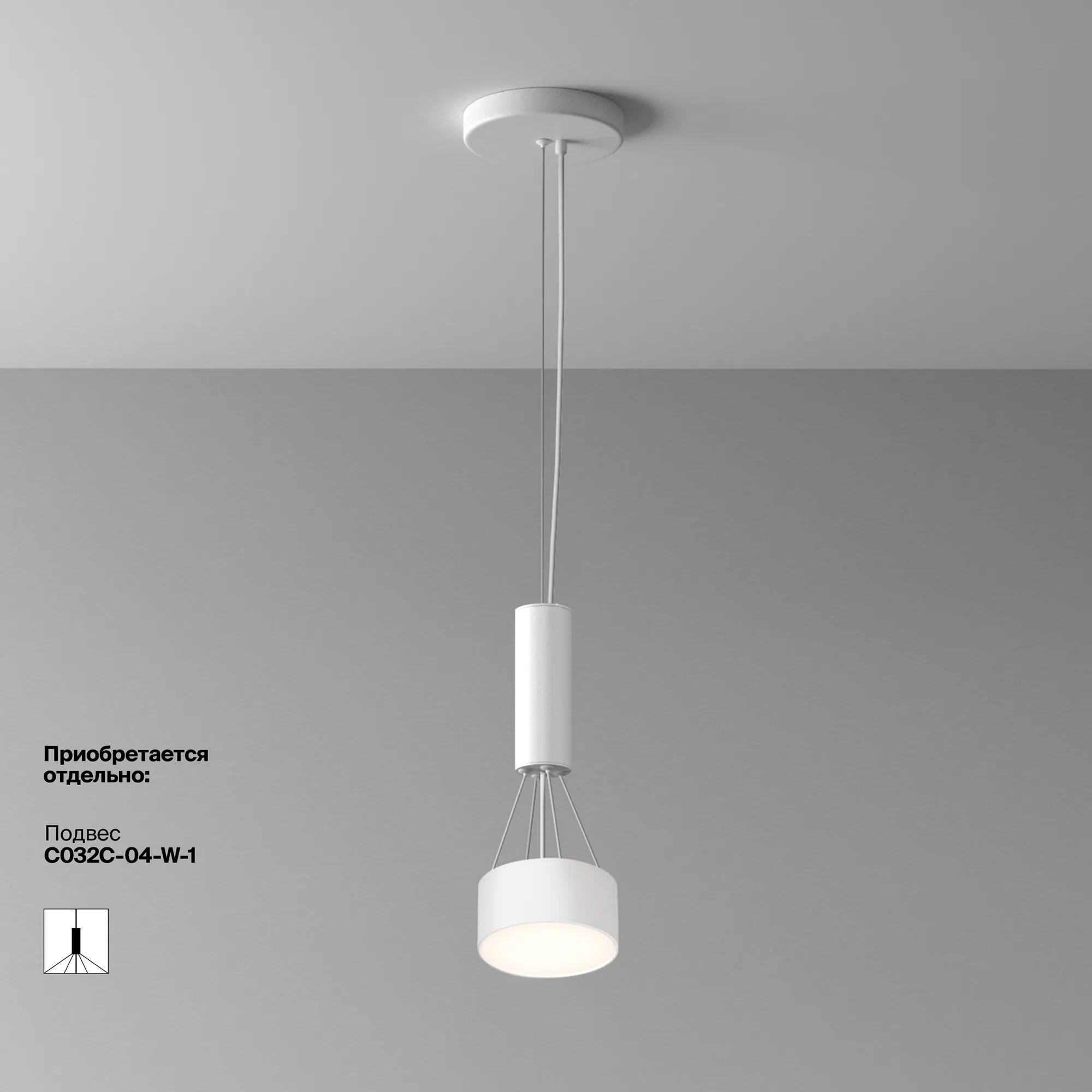 картинка Потолочный светильник Technical C032CL-12W4K-RD-W
