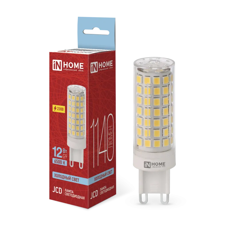 картинка Лампа светодиодная LED-JCD 12Вт 230В G9 6500К 1140Лм IN HOME