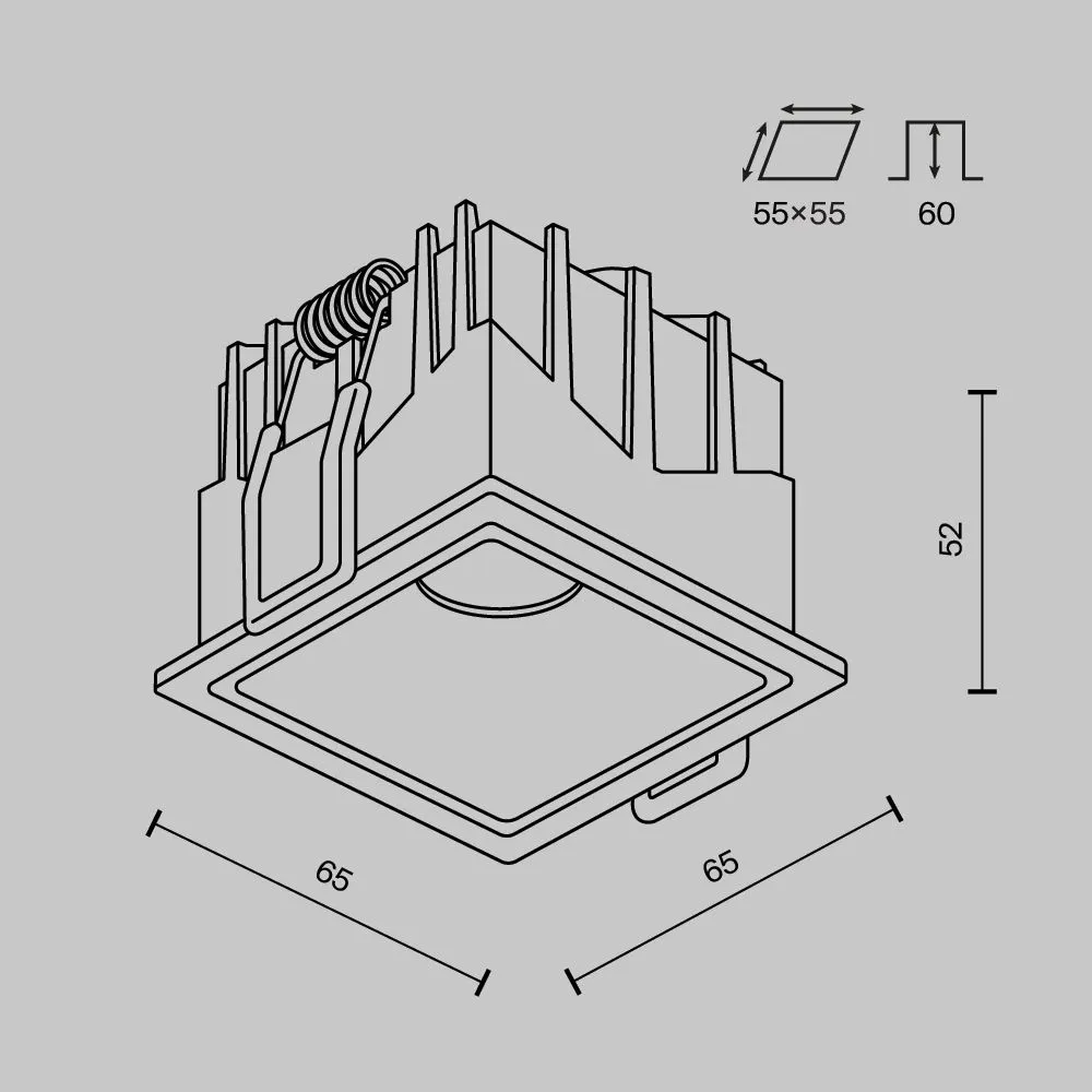 картинка Встраиваемый светильник Technical DL043-01-10W3K-SQ-W-1