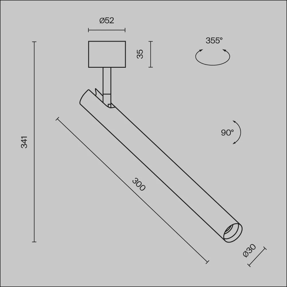 картинка Потолочный светильник Technical C141CL-L300-6W4K-W