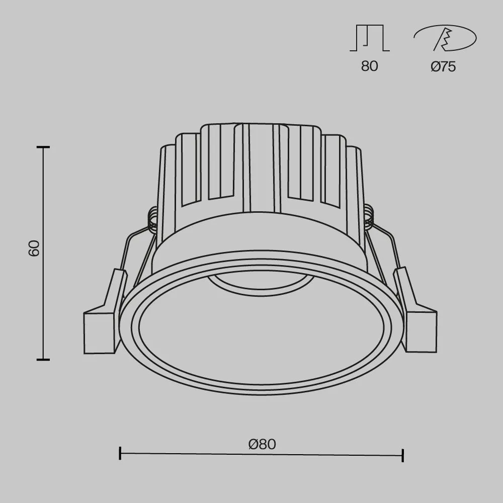 картинка Встраиваемый светильник Technical DL058-12W2.7K-B