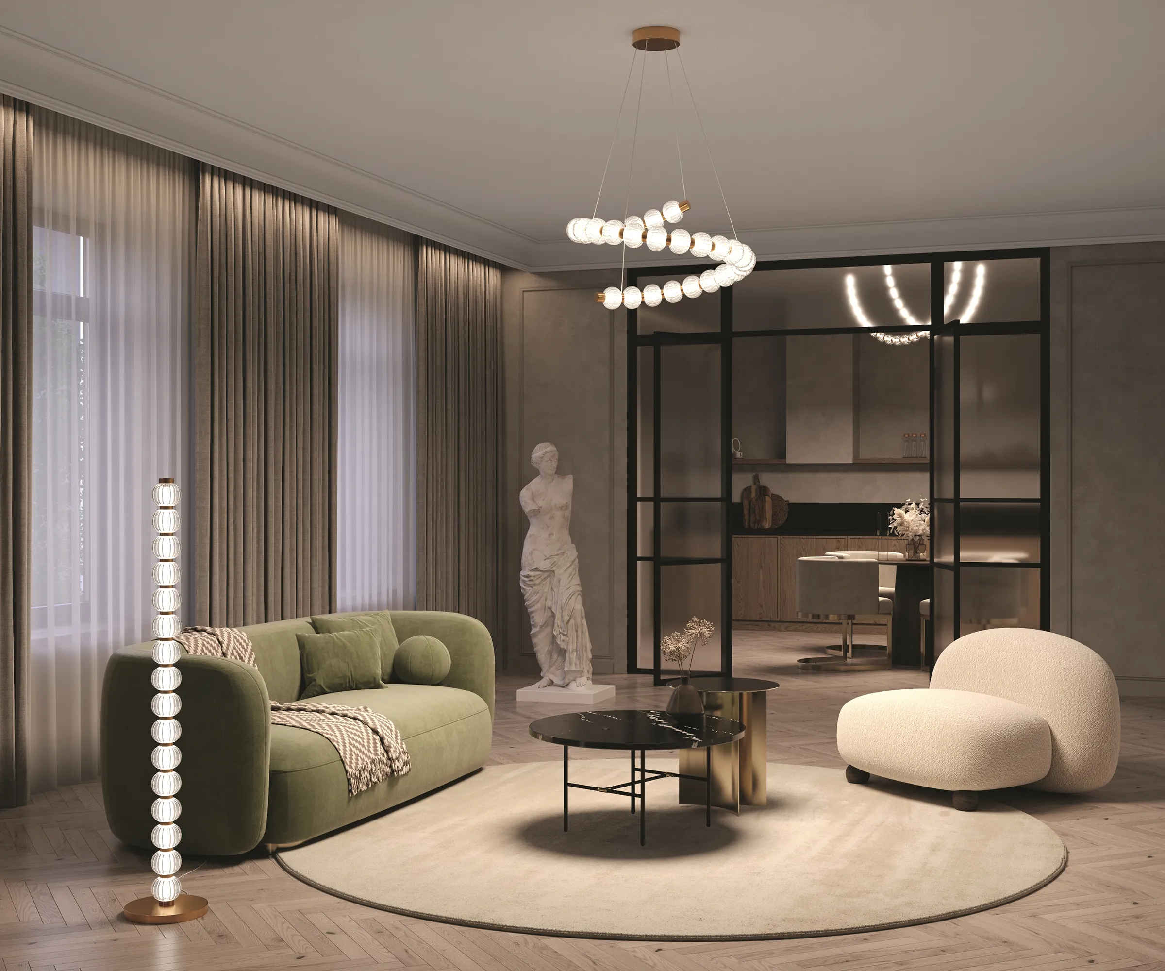 картинка Напольный светильник (торшер) Maytoni MOD555FL-L23G3K