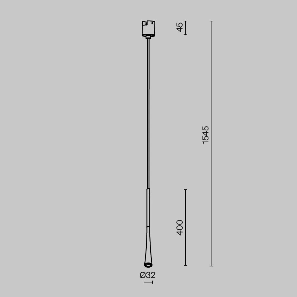 картинка Трековый подвесной светильник Technical TR167-1-7W3K-M-B