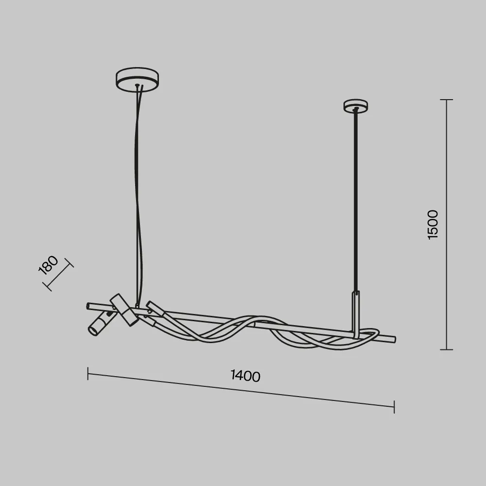 картинка Подвесной светильник Maytoni MOD166PL-L30GB3K