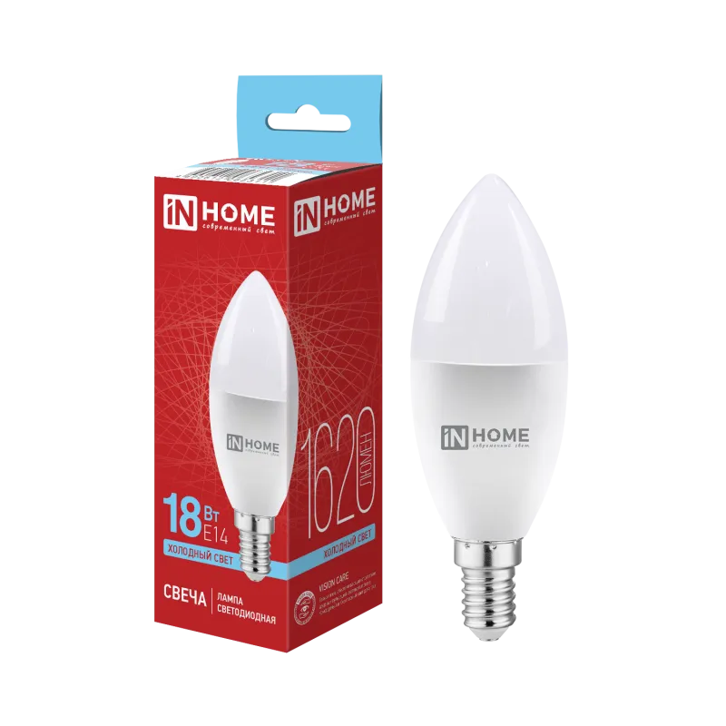 картинка Лампа светодиодная LED-СВЕЧА-VC 18Вт 230В E14 6500K 1620Лм IN HOME