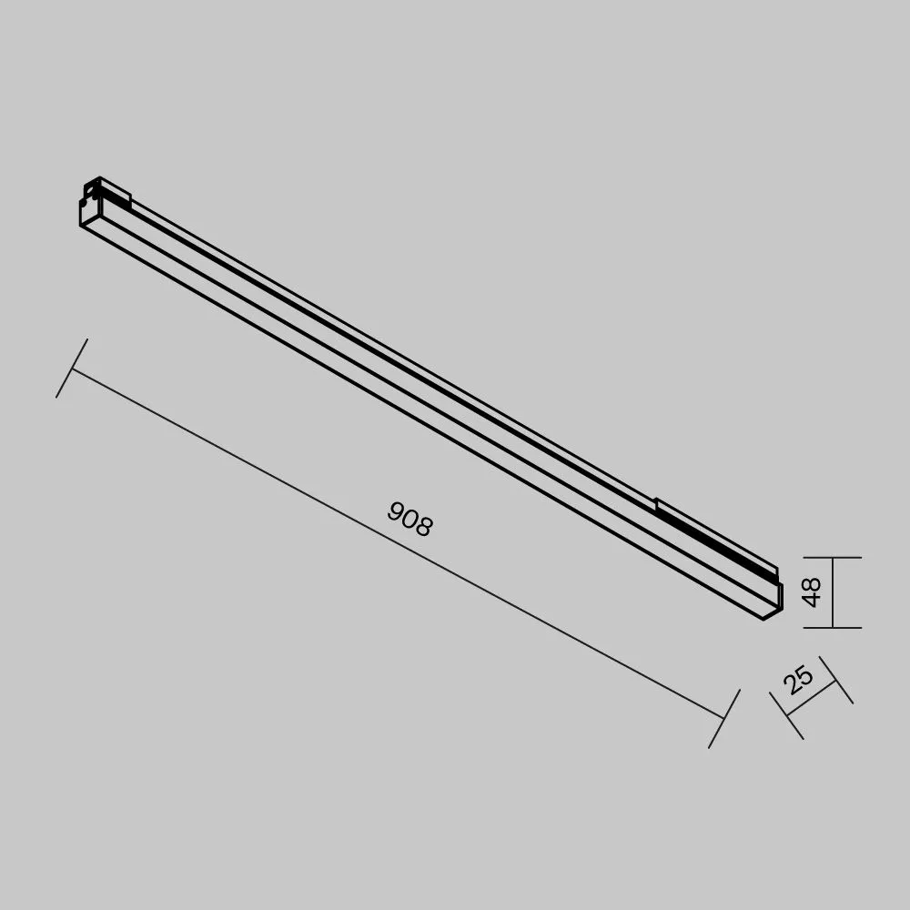 картинка Уличный трековый светильник Outdoor O-TR02-1-S-24WB4K