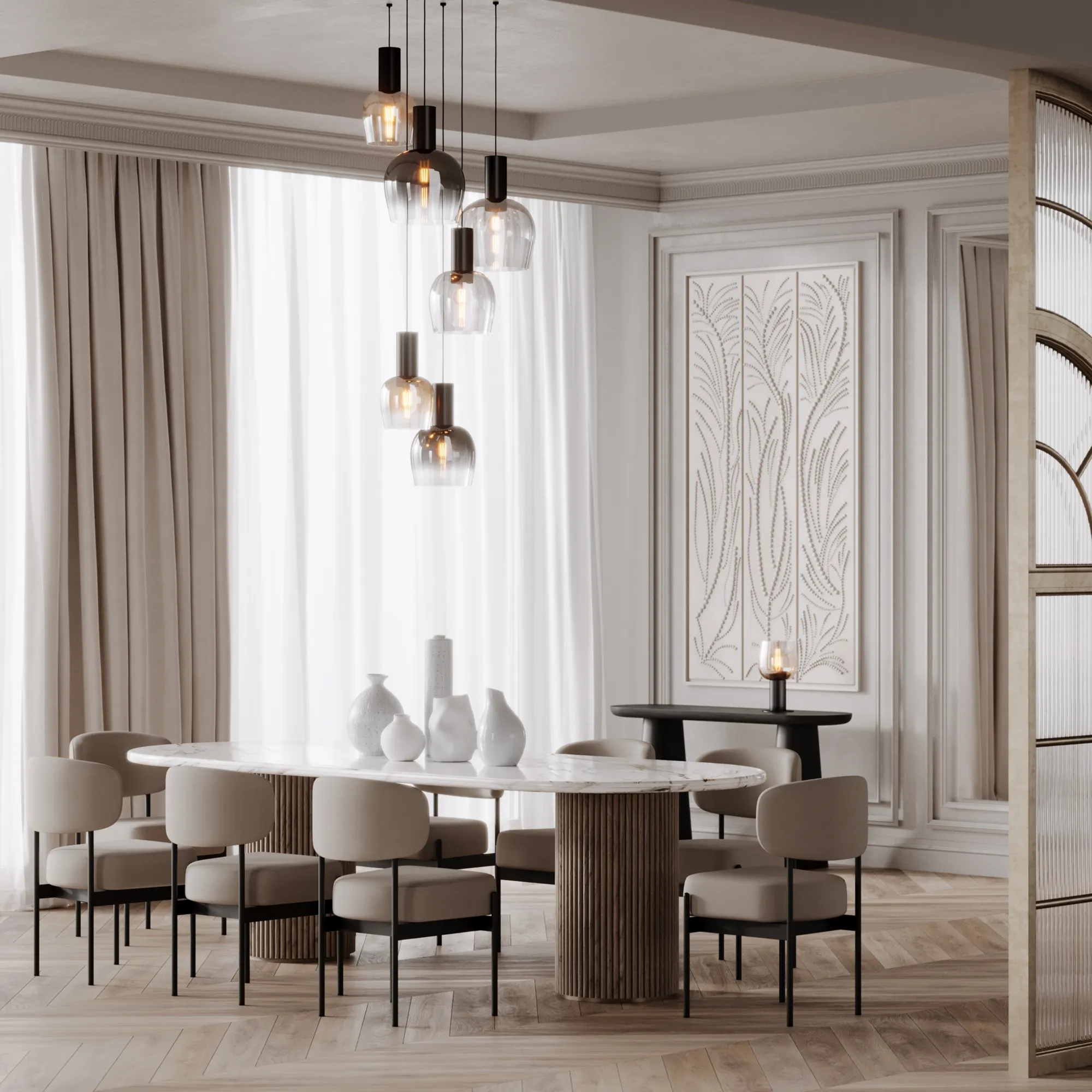 картинка Подвесной светильник Maytoni MOD414PL-06B