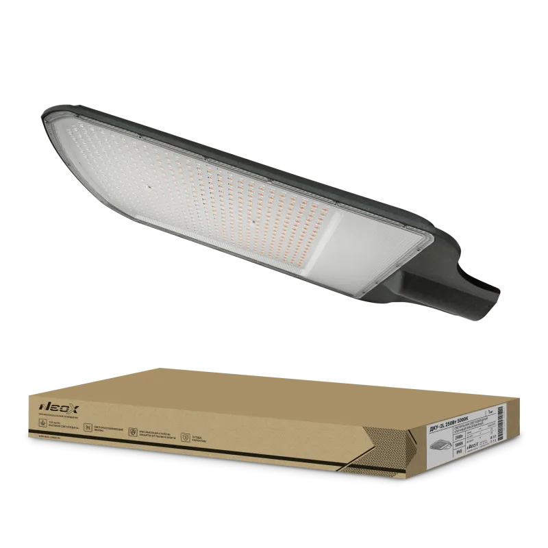 картинка Светильник уличный линзованный светодиодный ДКУ-2L 250Вт 230В 5000К 31250Лм 125лм/Вт 48-70мм IP65 NEOX