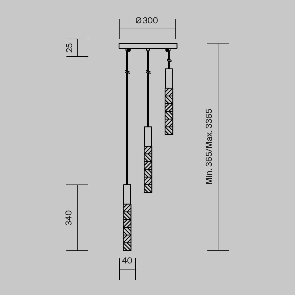 картинка Подвесной светильник Maytoni MOD328PL-L9CH3K