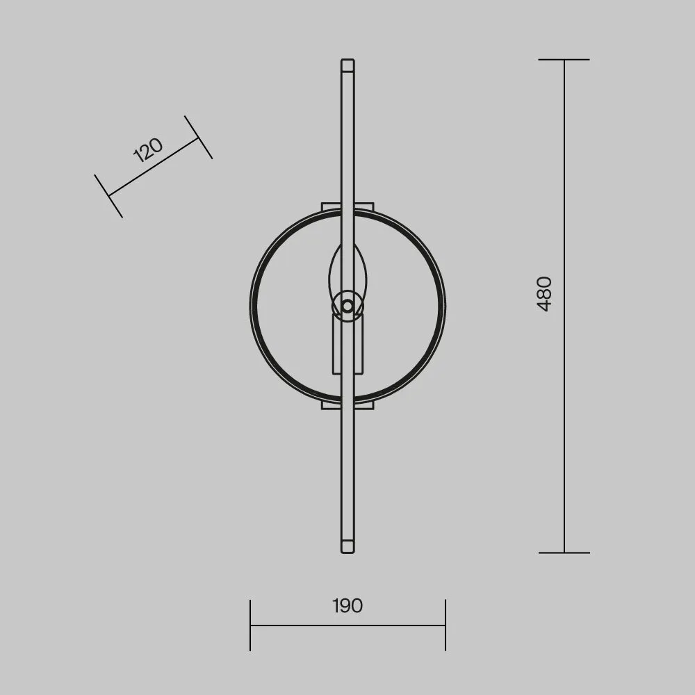 картинка Настенный светильник (бра) Maytoni MOD099WL-01G