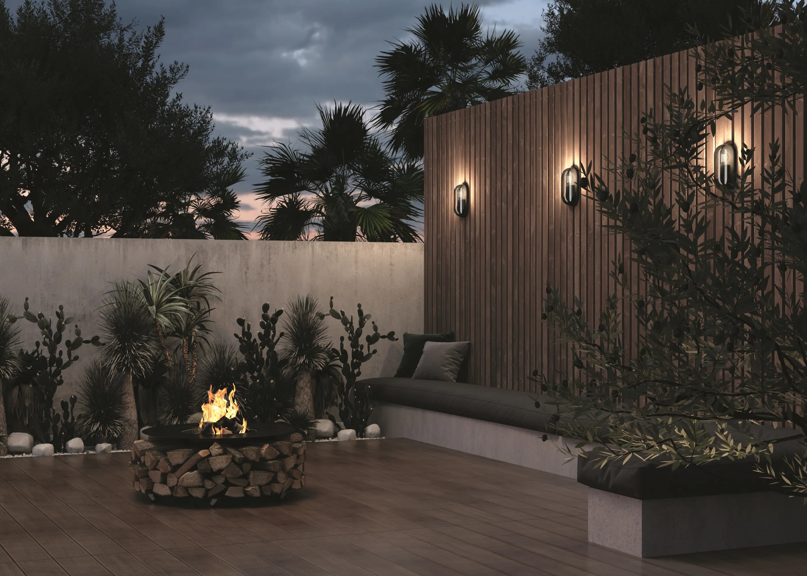 картинка Настенный светильник (бра) Outdoor O449WL-01GF