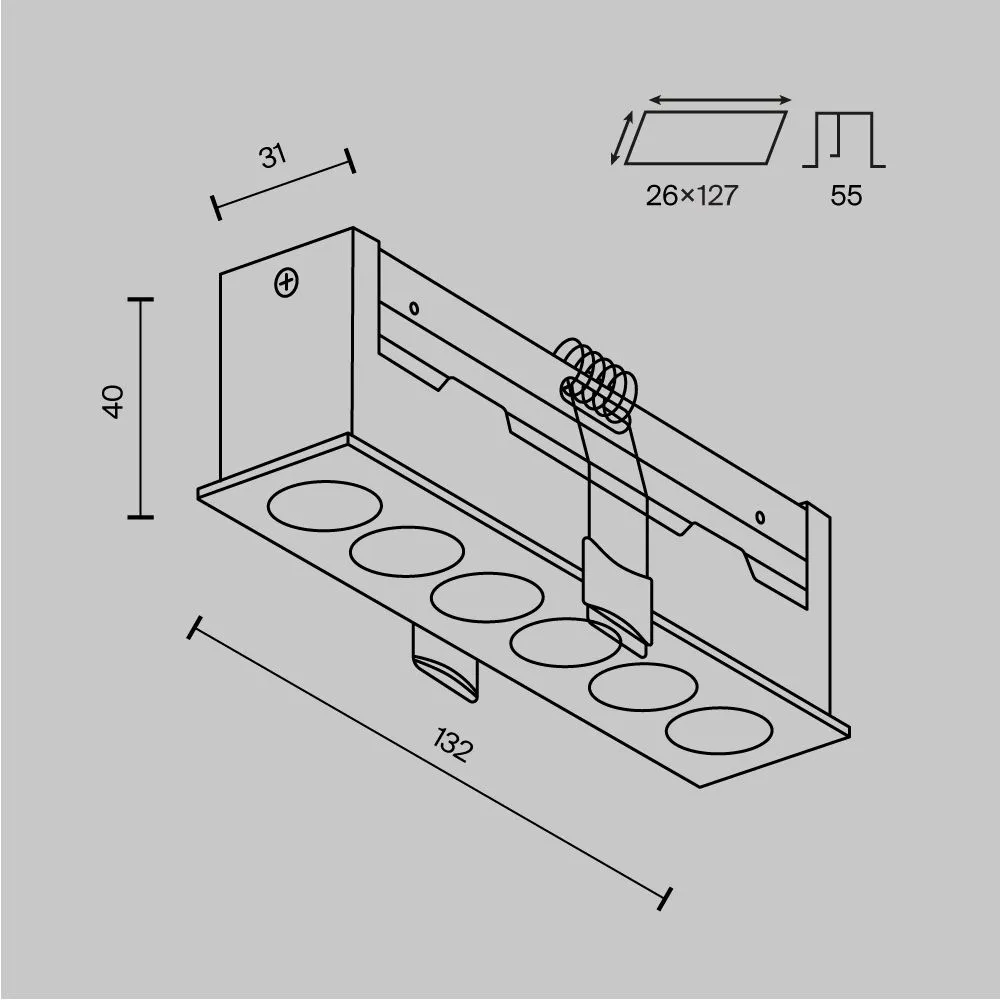 картинка Встраиваемый светильник Technical DL065-12W3-6K-B