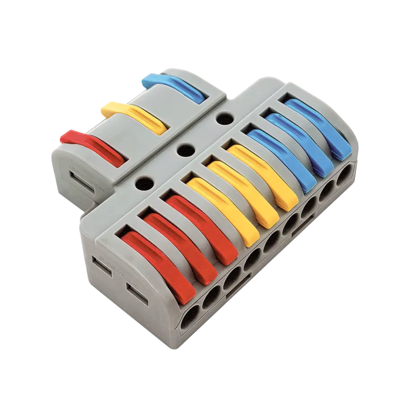 картинка Клемма проходная разветвительная КПР 222-4139 с рычагами 3/9 полюса 0.08-2.5/4мм2 (3шт./уп.) IN HOME