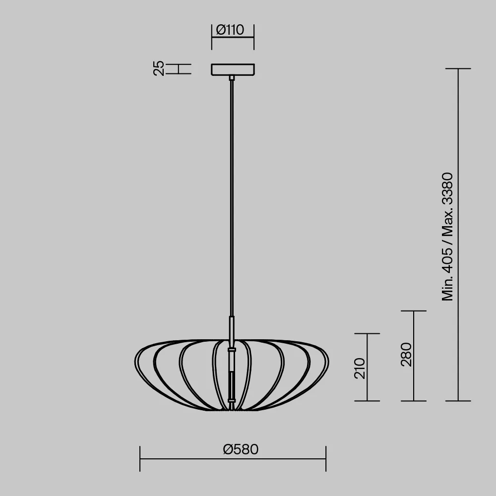 картинка Подвесной светильник Maytoni MOD398PL-01GR1