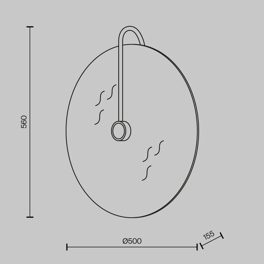 картинка Настенный светильник (бра) Maytoni MOD305WL-03CH