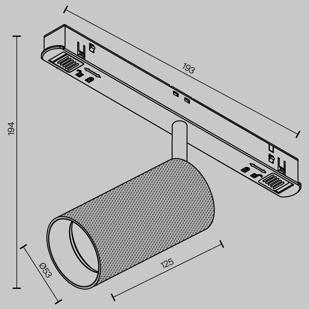 картинка Трековый светильник Technical TR097-2-12W4K-M-BMG