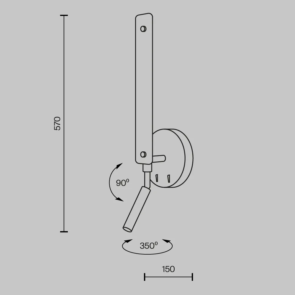 картинка Настенный светильник (бра) Maytoni MOD214WL-L8W3K