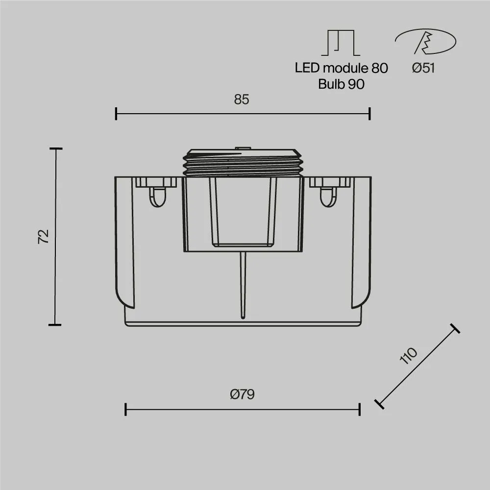 картинка Встраиваемый светильник Technical DL137-GU10-W