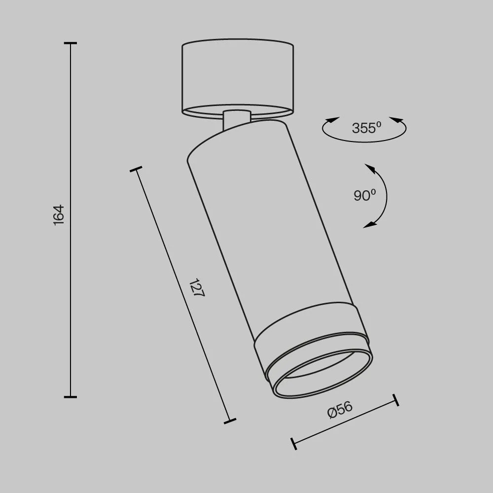 картинка Потолочный светильник Technical C055CL-L12W2.7K-Z-W