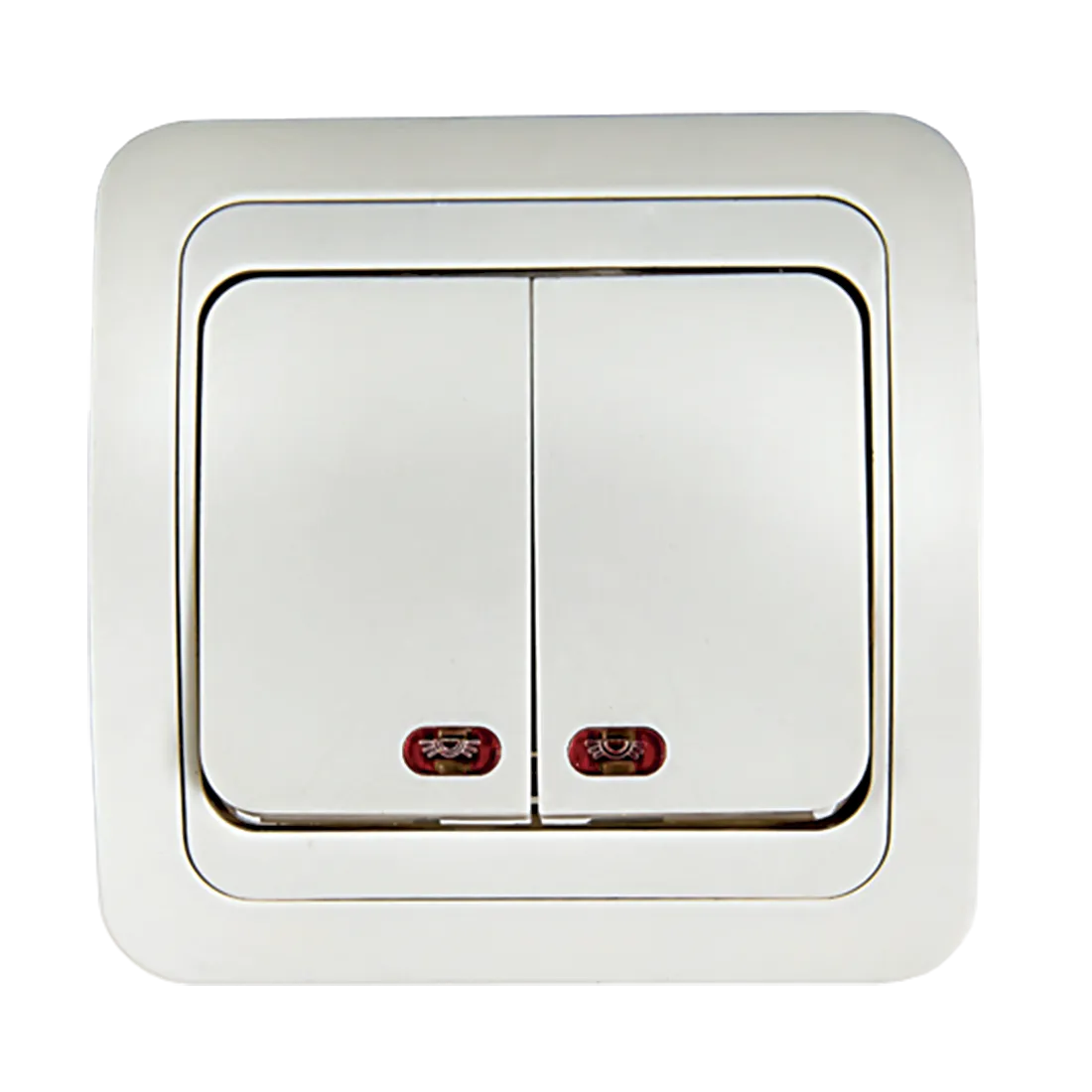 картинка Выключатель двухклавишный с подсветкой CLASSICO белый 2123 IN HOME