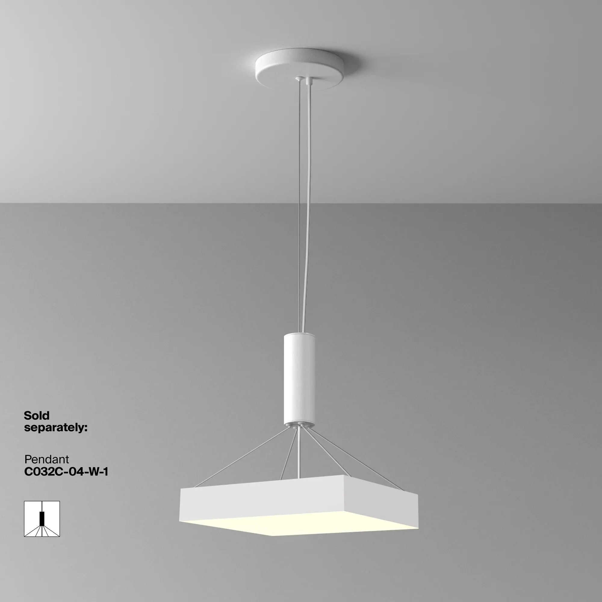 картинка Потолочный светильник Technical C032CL-45W3K-SQ-W