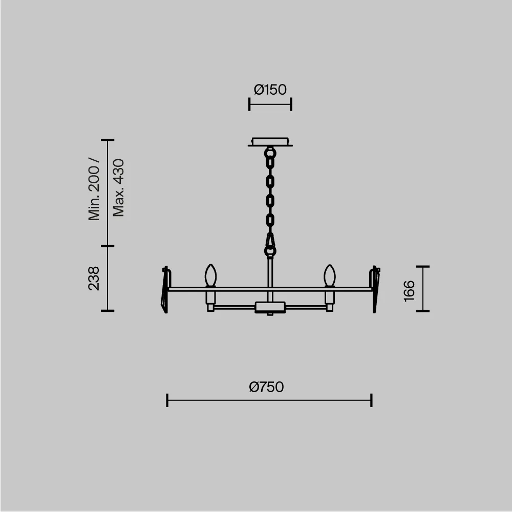 картинка Подвесной светильник Maytoni MOD043PL-08CH