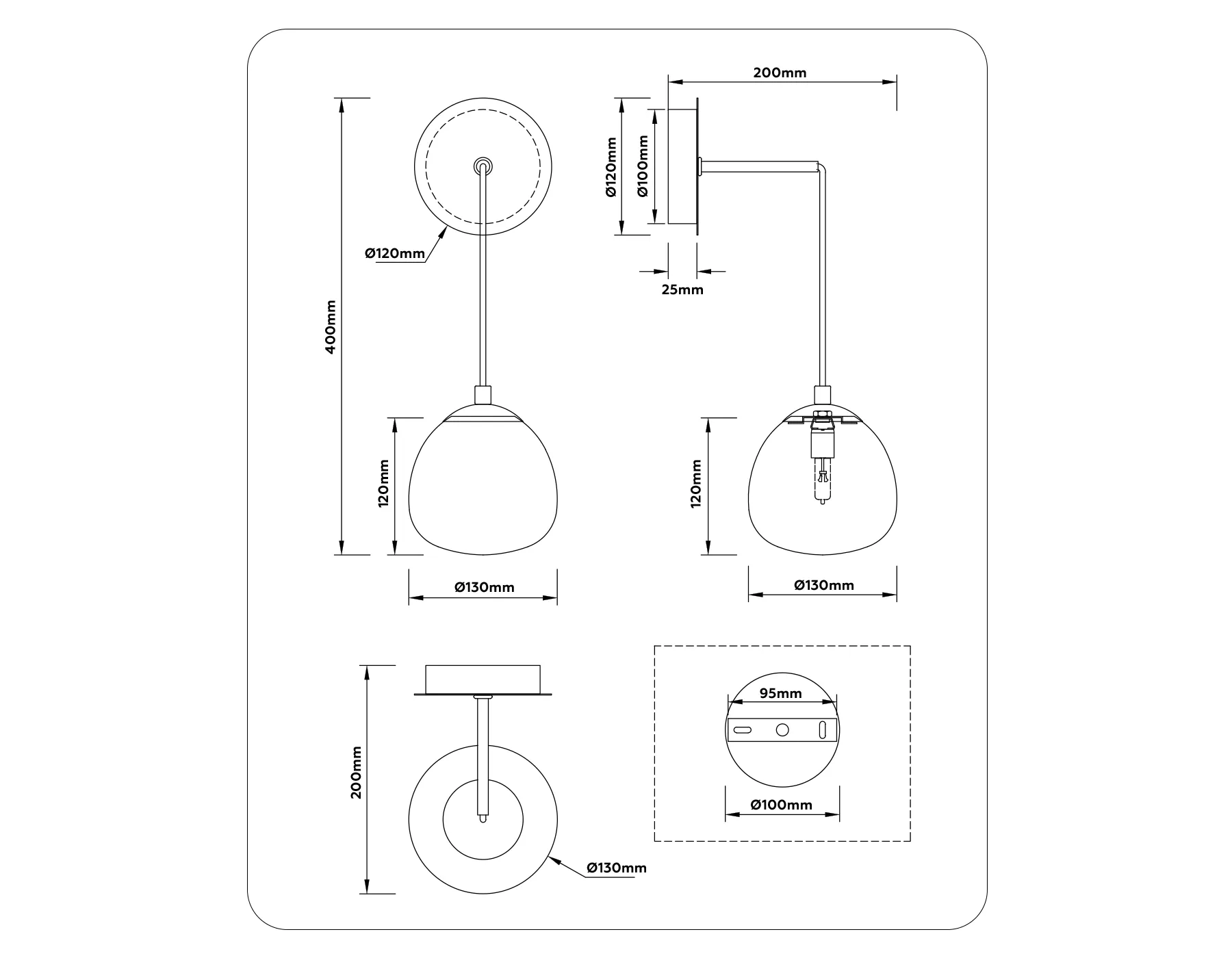 картинка Настенный светильник со сменной лампой LH51005