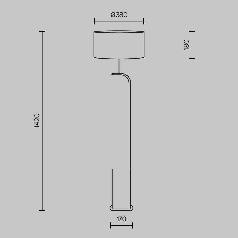 картинка Напольный светильник (торшер) Maytoni MOD437FL-03B