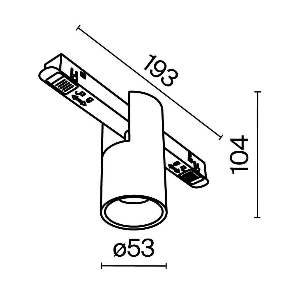 картинка Трековый светильник Technical TR122-4-7W-DS-BS