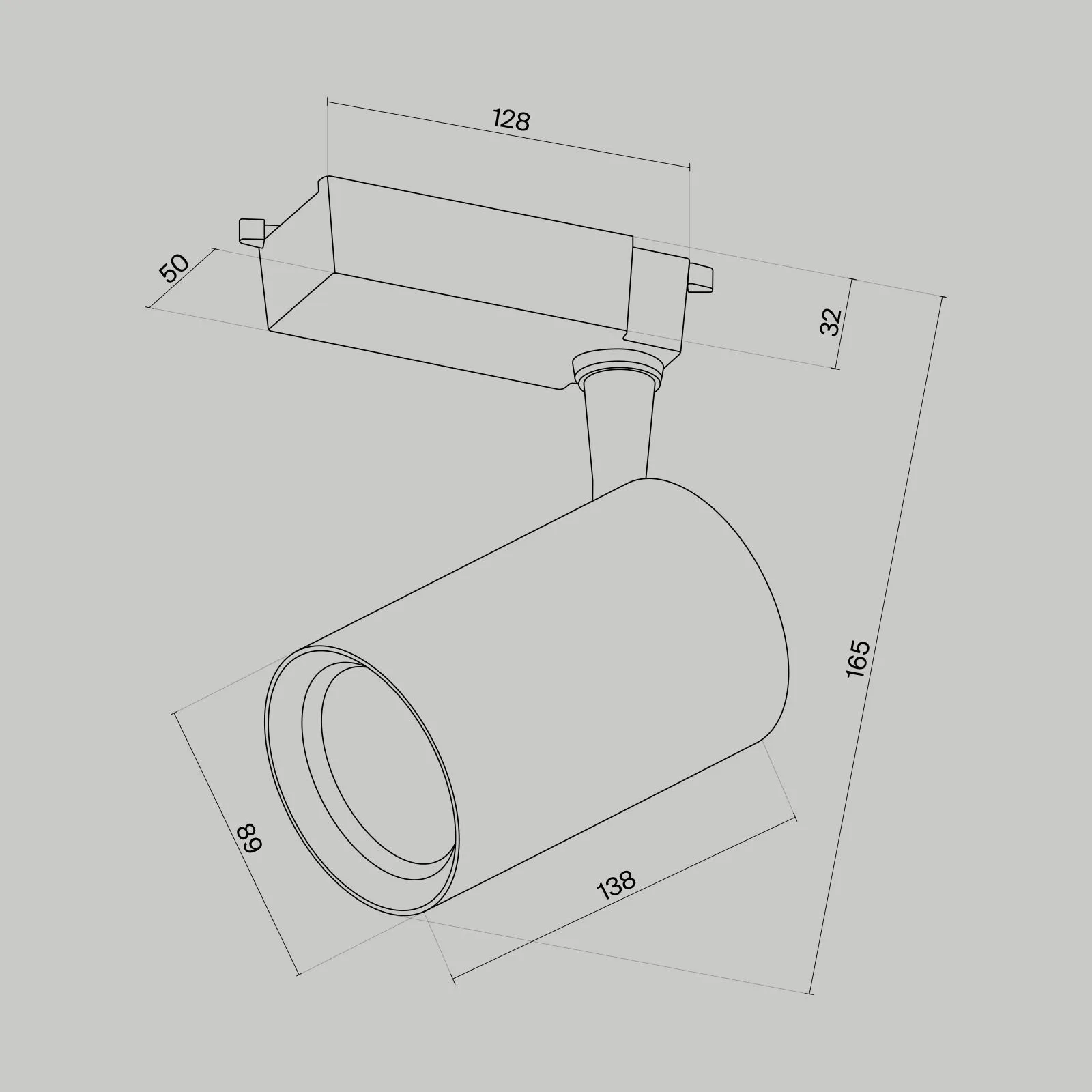 картинка Трековый светильник Technical TR003-1-15W3K-M-B