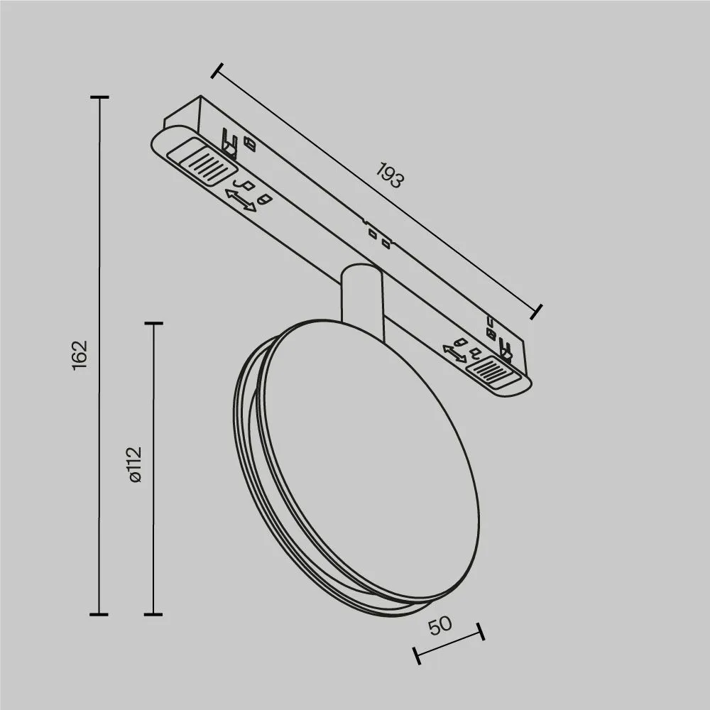 картинка Трековый светильник Technical TR090-2-6W4K-B