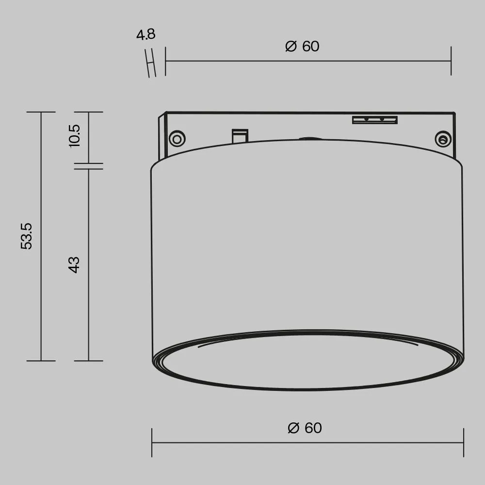 картинка Трековый светильник Technical TR188-1-5W2.7K-M-B