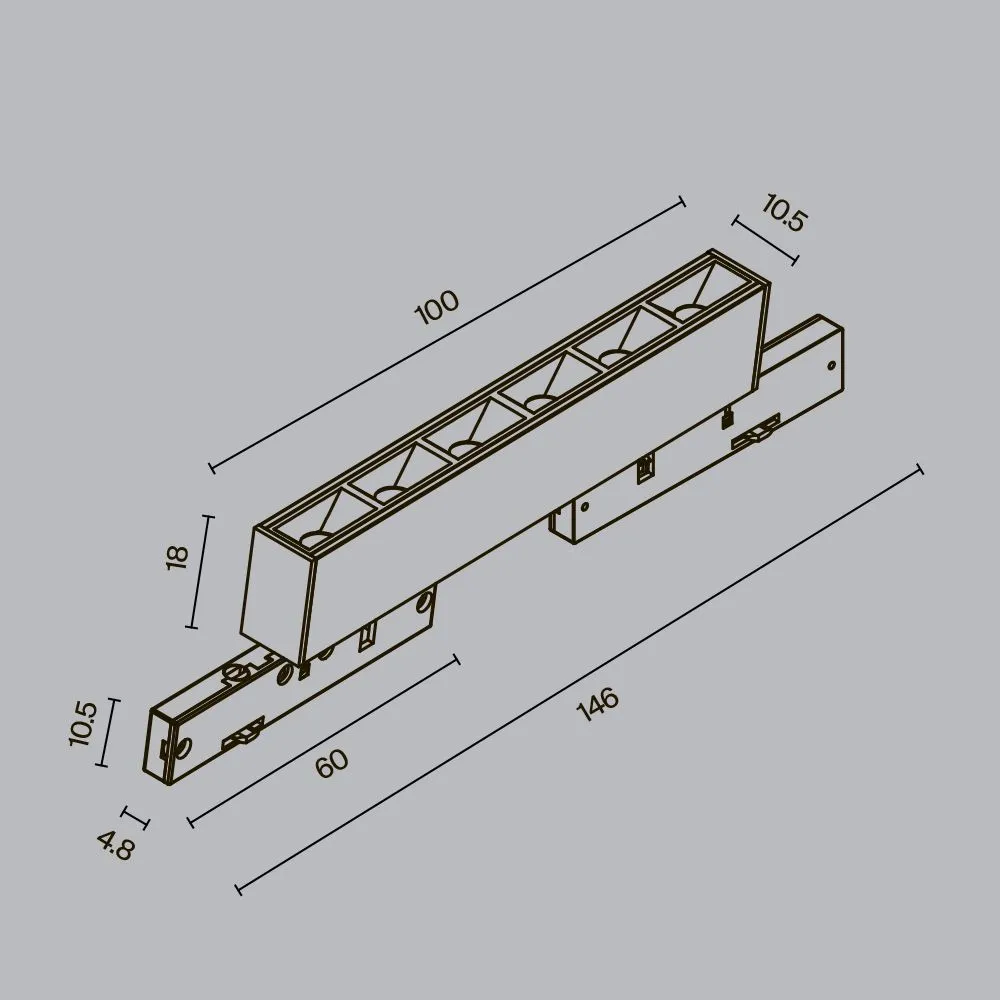 картинка Трековый светильник Technical TR193-1-5W2.7K-M-B