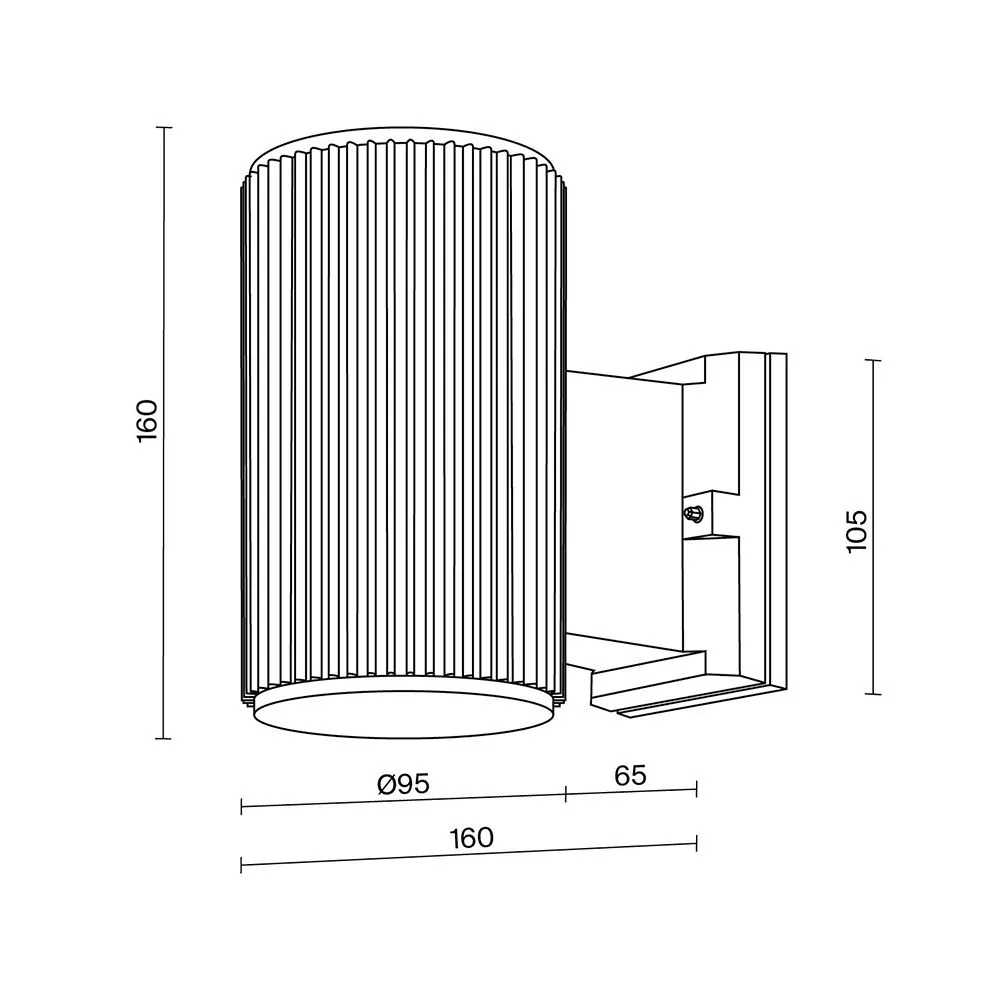 картинка Уличный настенный светильник Outdoor O419WL-01B