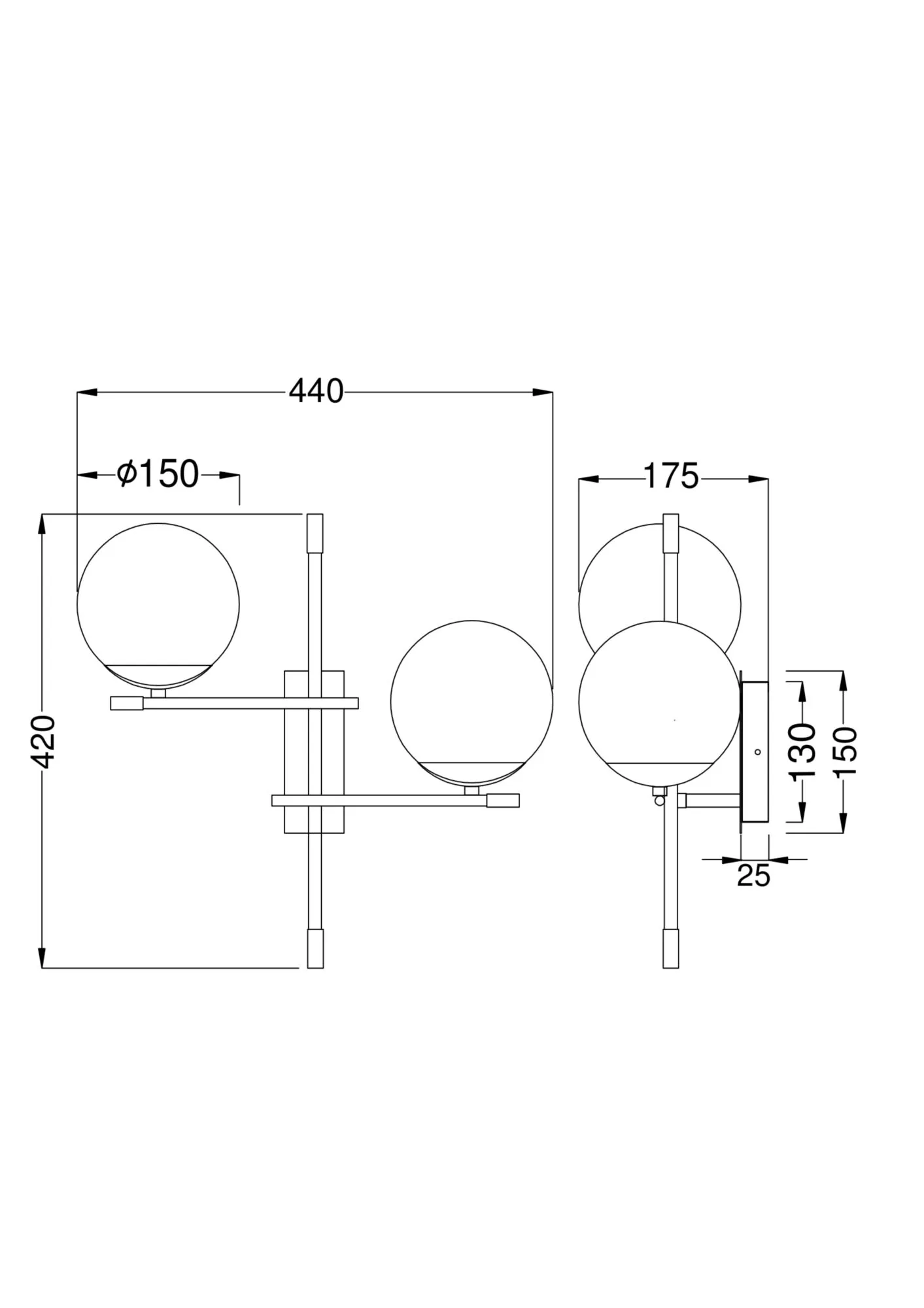 картинка Настенный светильник (бра) Maytoni MOD048WL-02G