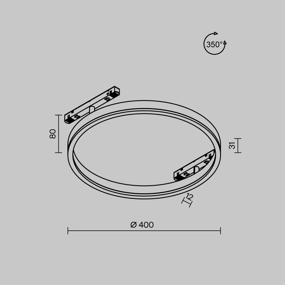 картинка Трековый светильник Technical TR227-2-24W4K-B