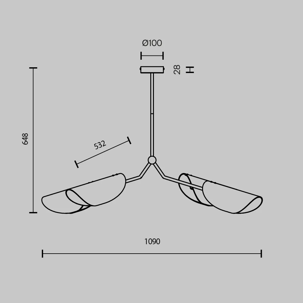 картинка Подвесной светильник Maytoni MOD225PL-04B