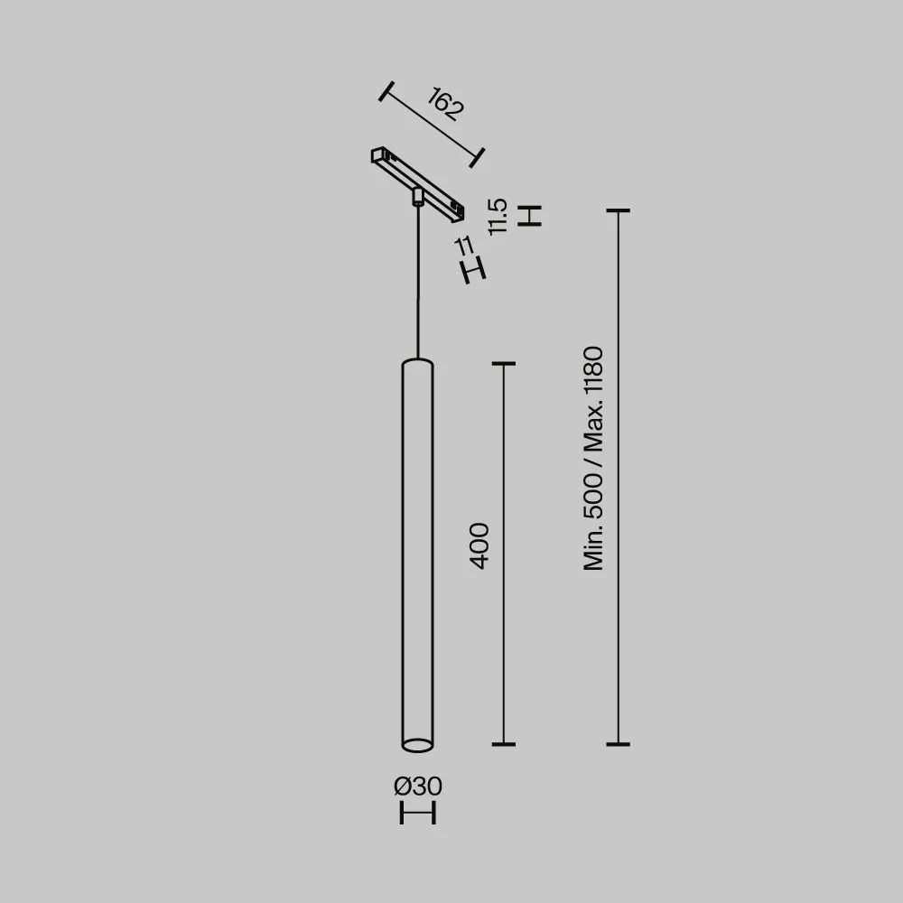картинка Трековый светильник Technical TR245-4-7WTW-DSZ-B