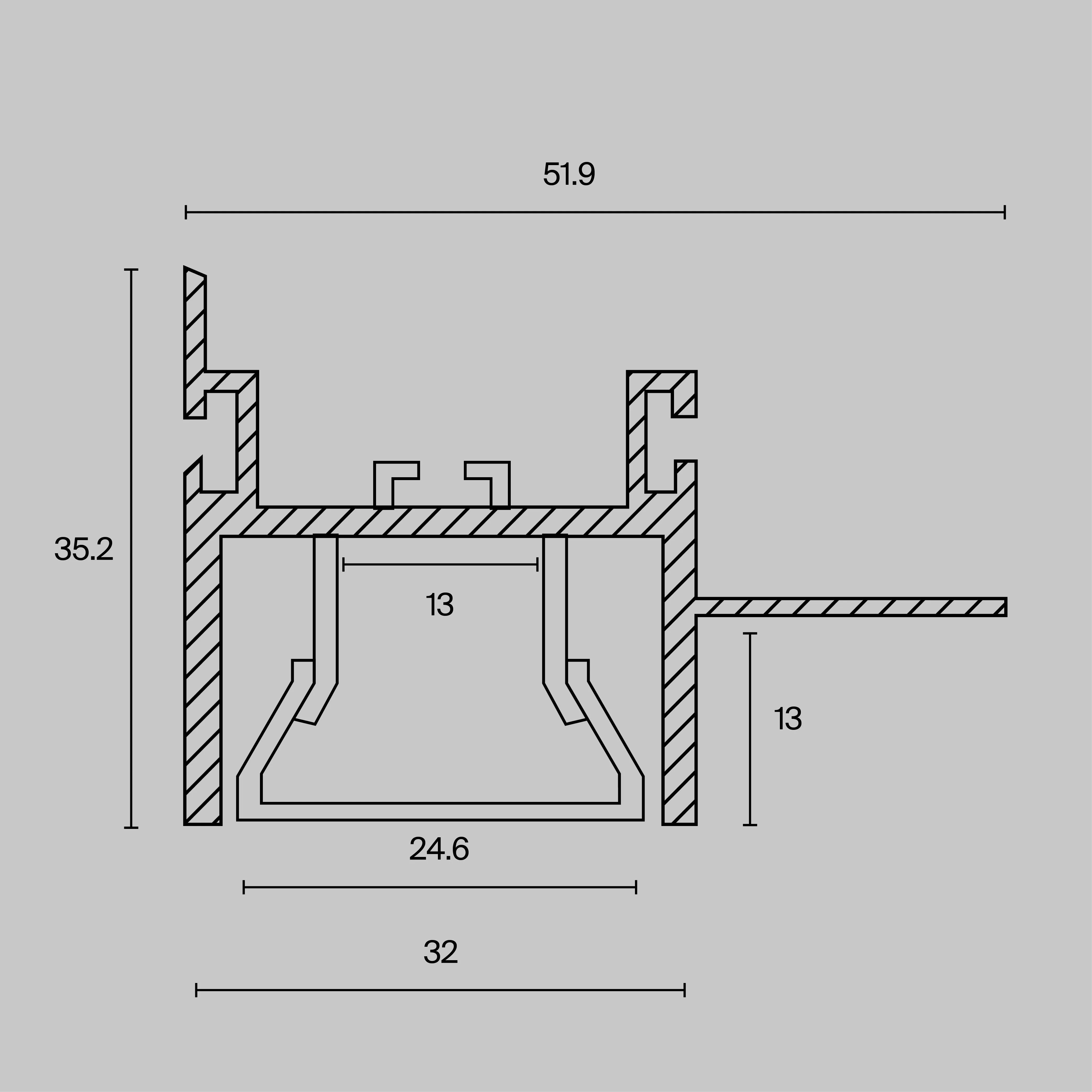картинка Профиль Led Strip ALM013S-2M