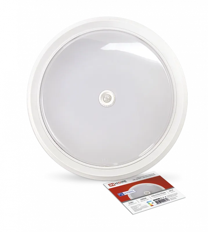 картинка Светильник светодиодный СПБ-2Д-КРУГ 24Вт 230В 4000К 1700Лм 310мм с настраиваемым датчиком белый IN HOME