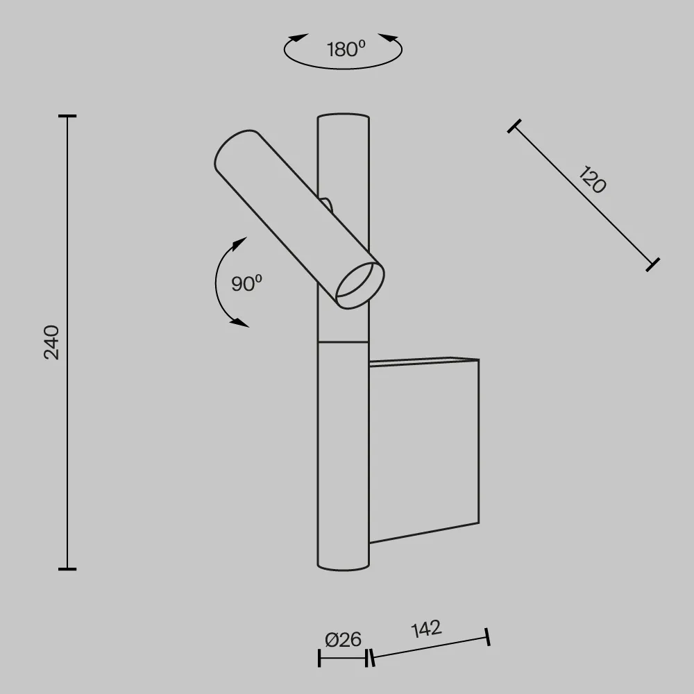 картинка Настенный светильник (бра) Maytoni MOD433WL-L3B3K
