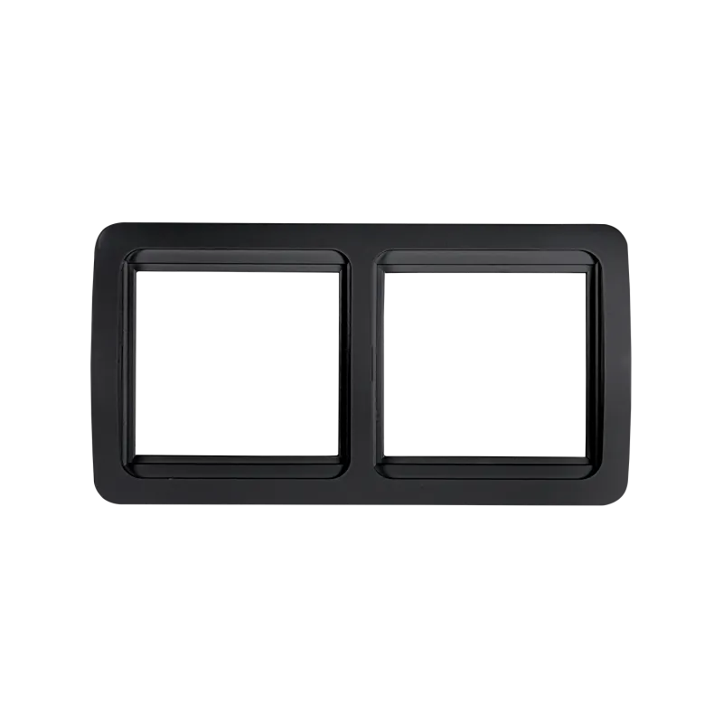 картинка Рамка двойная горизонтальная CLASSICO черная 2302HB IN HOME