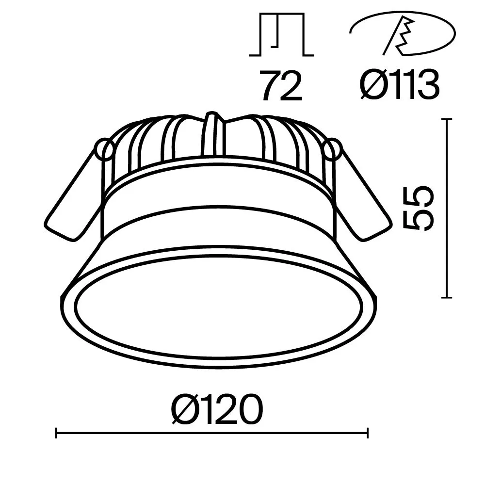 картинка Встраиваемый светильник Technical DL055-12W3-4-6K-W