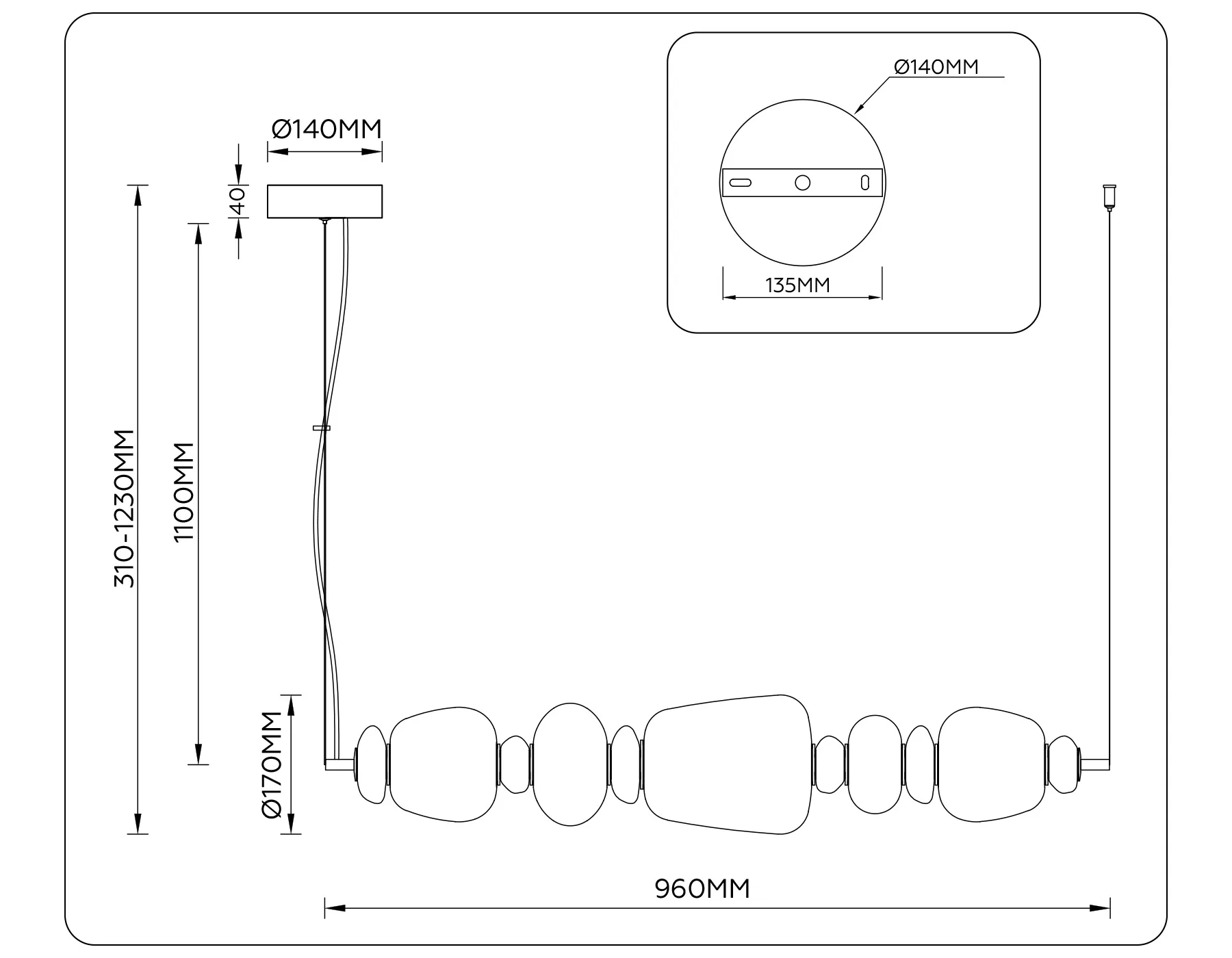 картинка Подвесной светодиодный светильник