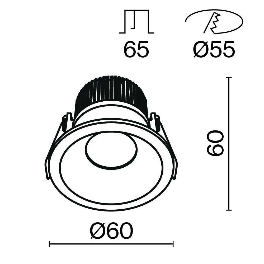 картинка Встраиваемый светильник Technical DL034-01-06W3K-W