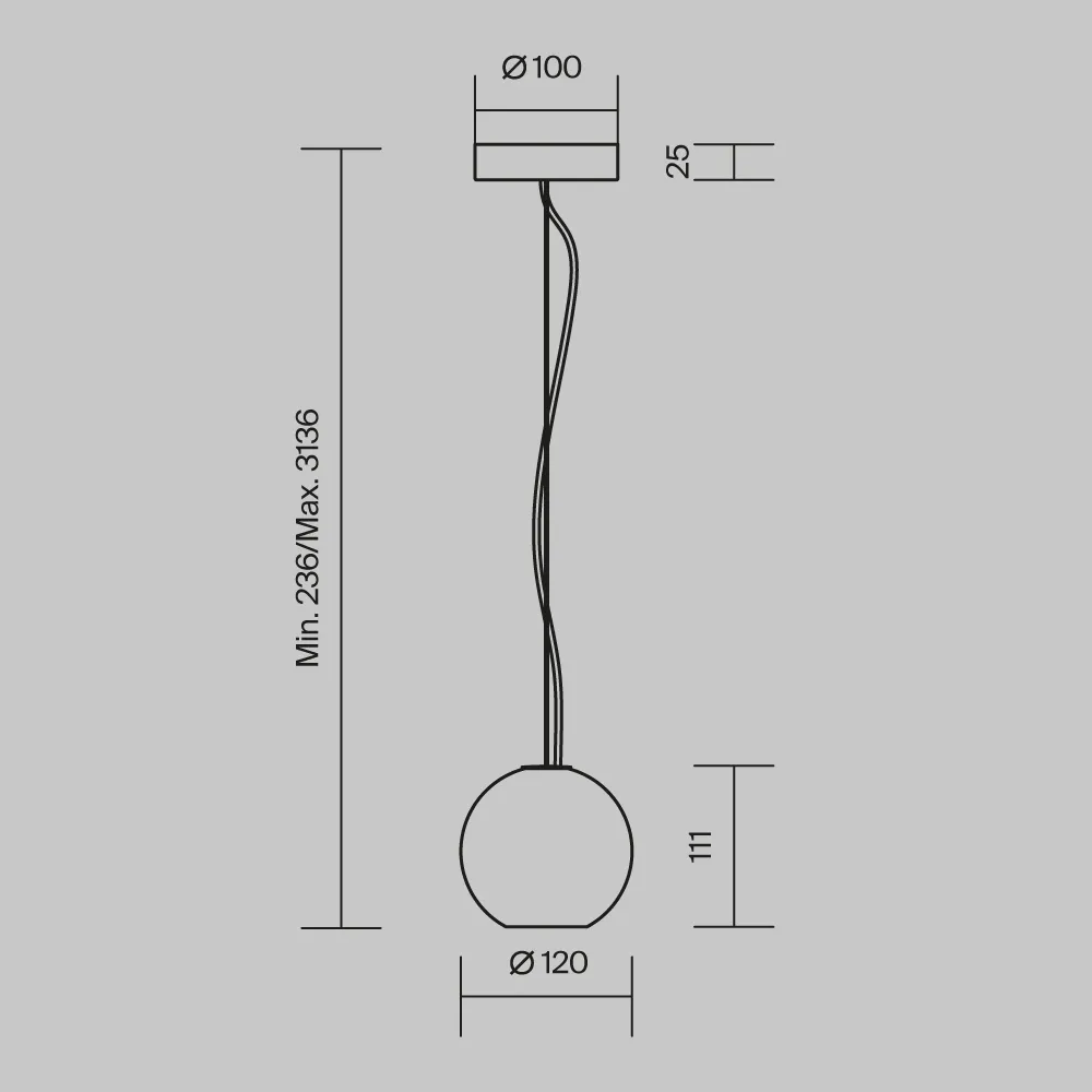 картинка Подвесной светильник Maytoni MOD461PL-01B