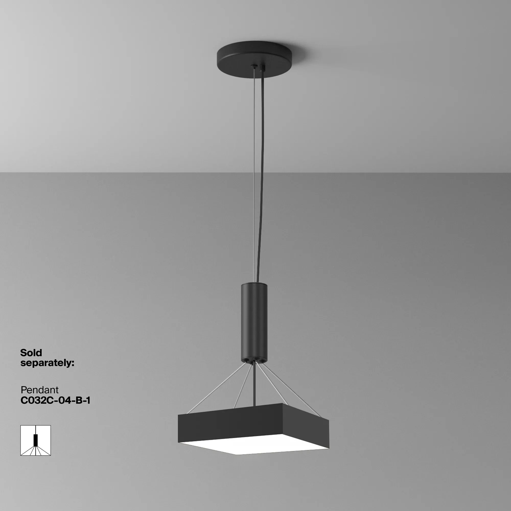картинка Потолочный светильник Technical C032CL-36W4K-SQ-B