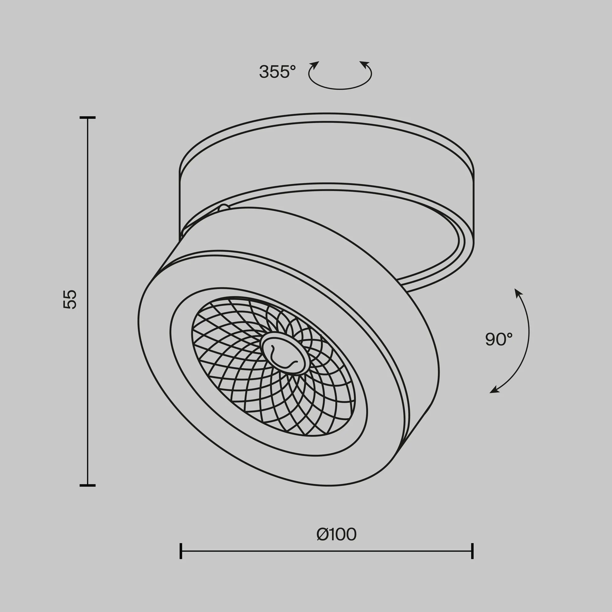 картинка Потолочный светильник Technical C022CL-12W4K-B-1