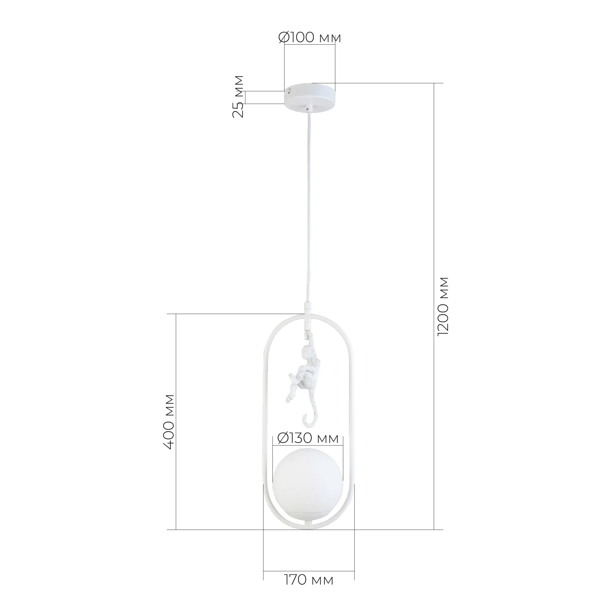 картинка SLE115123-01 Подвес Белый/Белый E27 1*60W