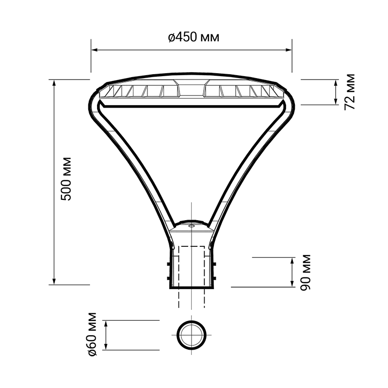 картинка Светильник светодиодный садово-парковый PGL 03 3000K BL